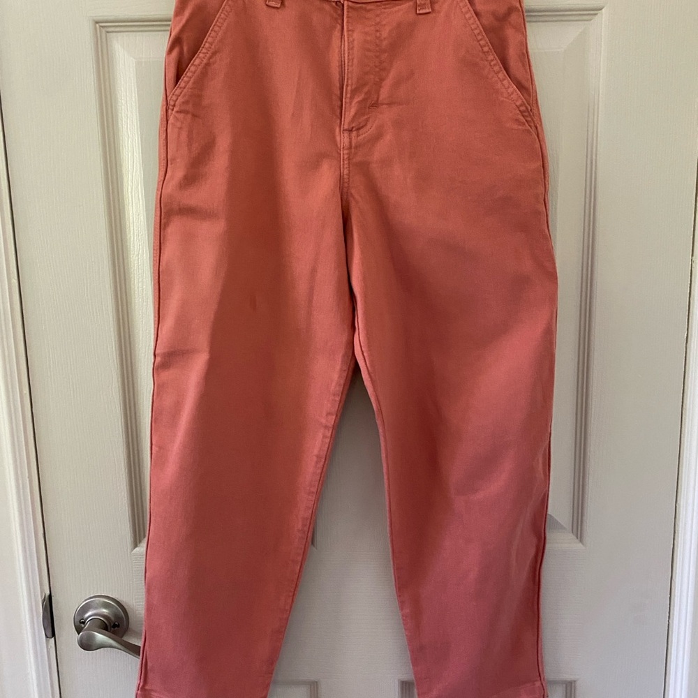 Lee High Rise Relaxed Fit Pants in Coral